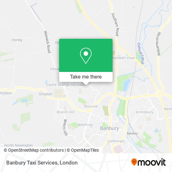 Banbury Taxi Services map