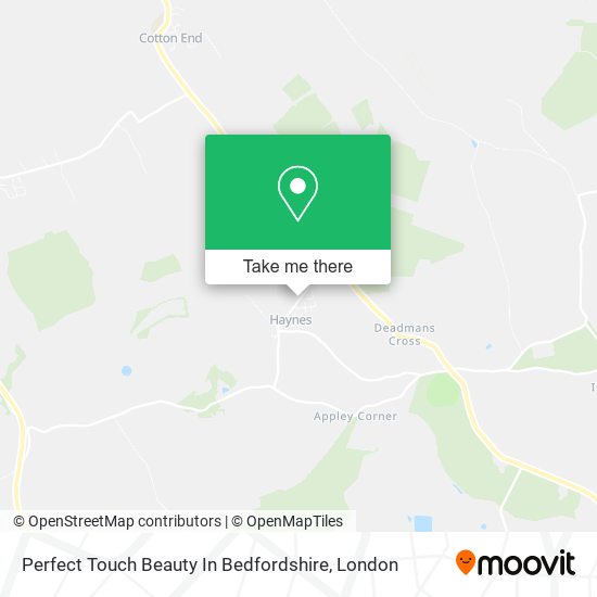 Perfect Touch Beauty In Bedfordshire map