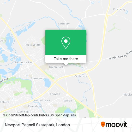 Newport Pagnell Skatepark map