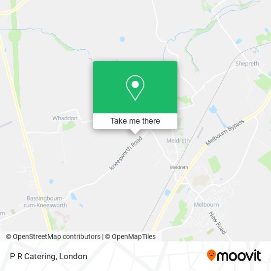 P R Catering map