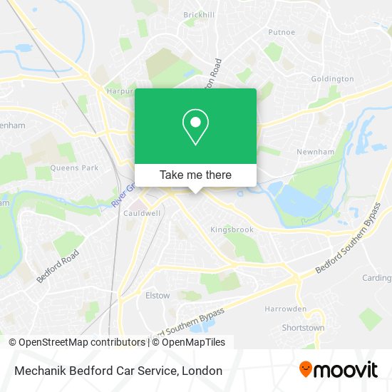Mechanik Bedford Car Service map