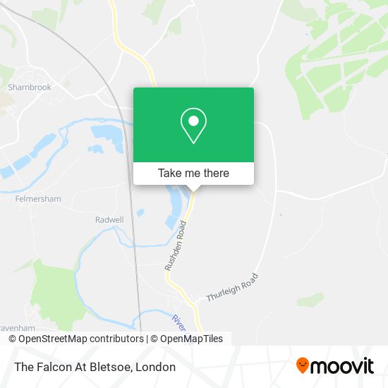 The Falcon At Bletsoe map