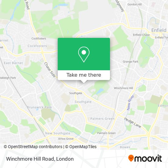 Winchmore Hill Road map