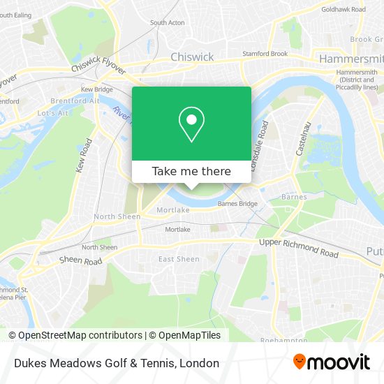 Dukes Meadows Golf & Tennis map
