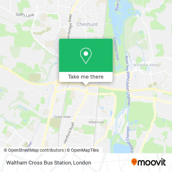 Waltham Cross Bus Station map