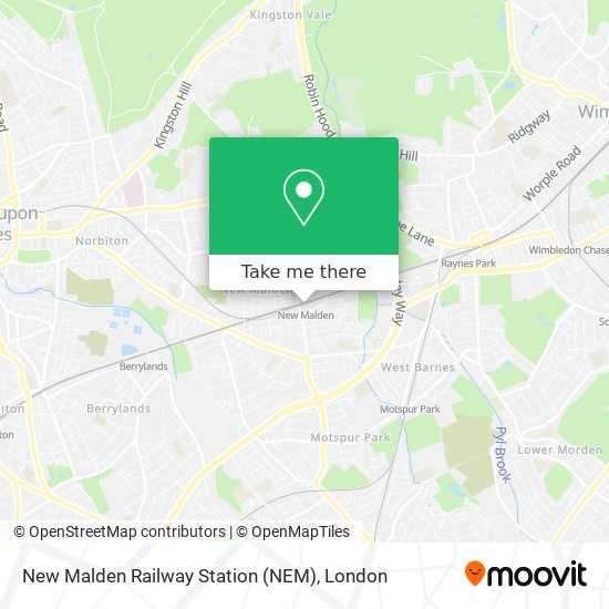 New Malden Railway Station (NEM) map