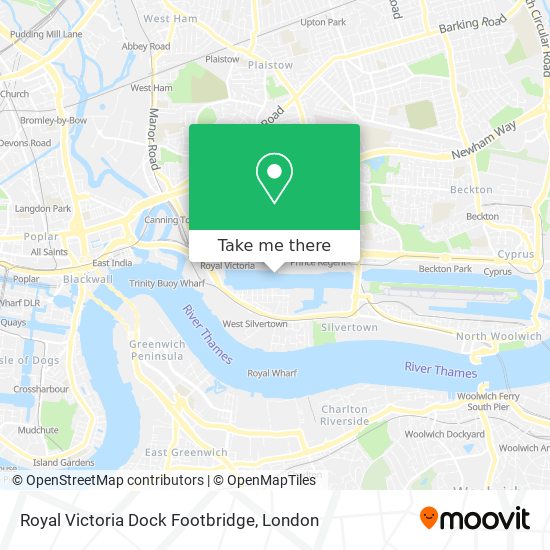 Royal Victoria Dock Footbridge map