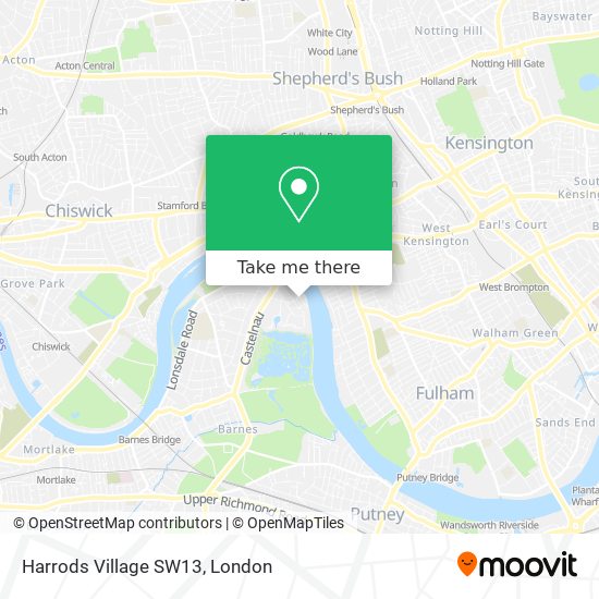 Harrods Village SW13 map