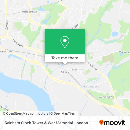 Rainham Clock Tower & War Memorial map