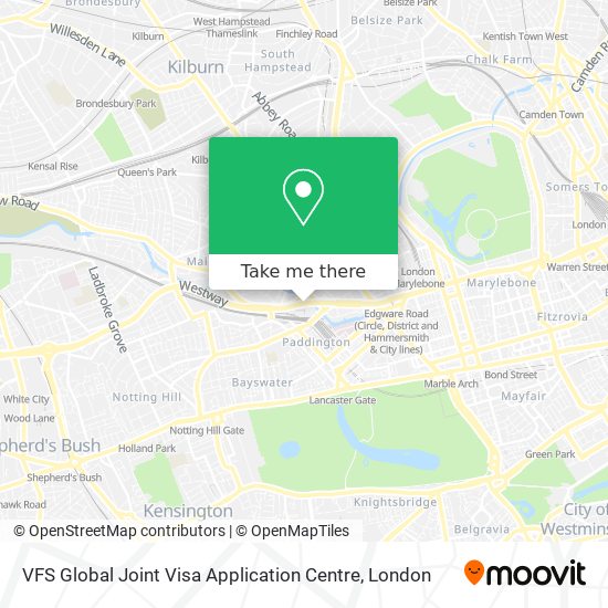 VFS Global Joint Visa Application Centre map