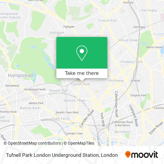 Tufnell Park London Underground Station map