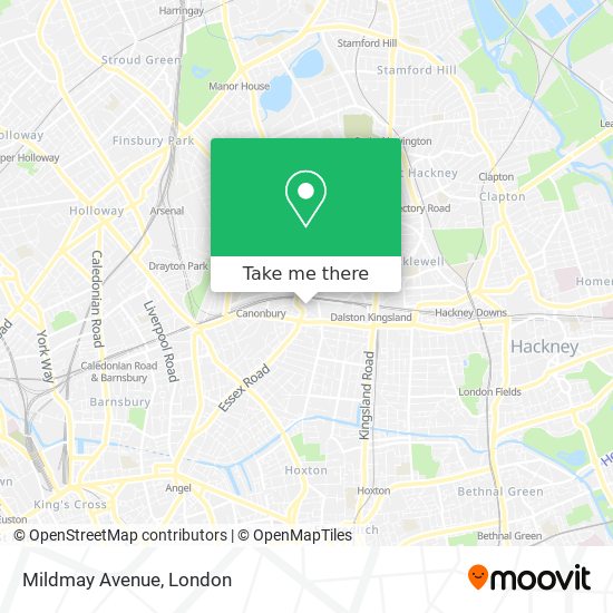 Mildmay Avenue map