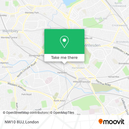 NW10 8UJ map