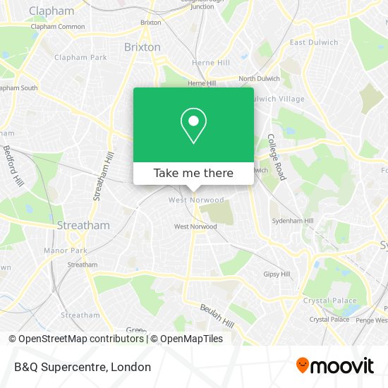 B&Q Supercentre map