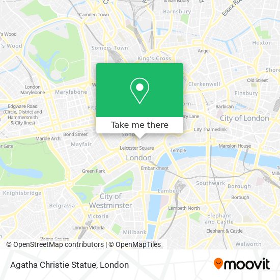 Agatha Christie Statue map
