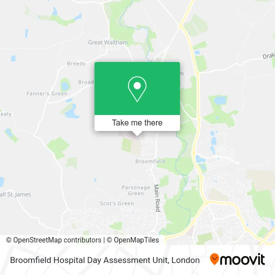 Broomfield Hospital Day Assessment Unit map