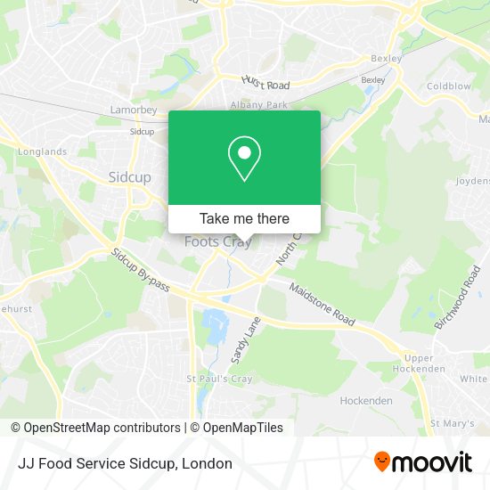 JJ Food Service Sidcup map