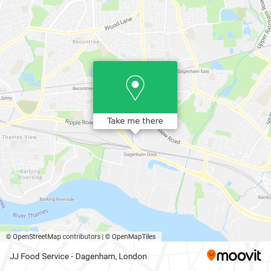 JJ Food Service - Dagenham map