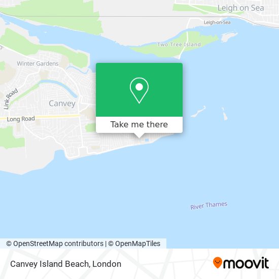 Canvey Island Beach map