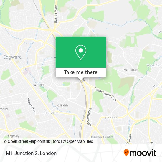 M1 Junction 2 map