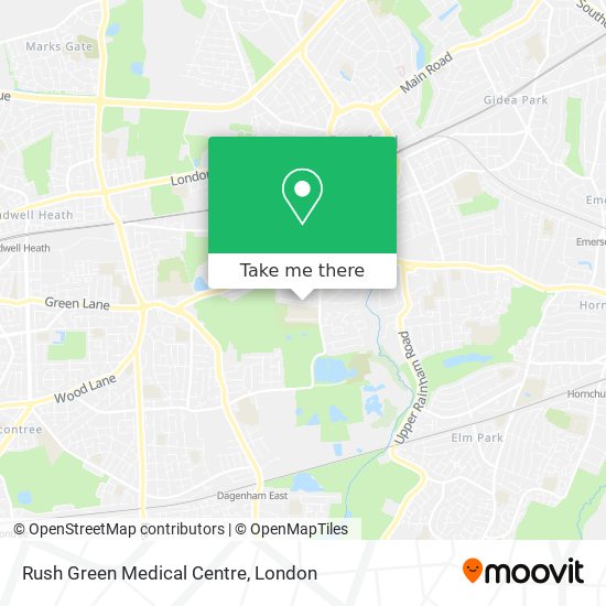 Rush Green Medical Centre map