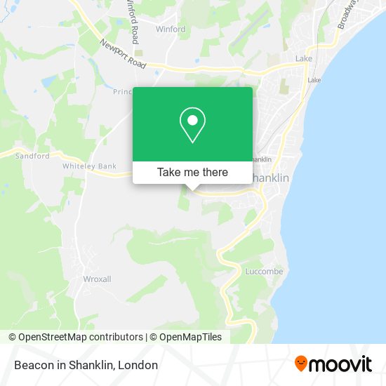 Beacon in Shanklin map