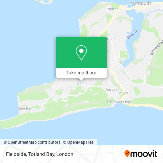 Fieldside, Totland Bay map