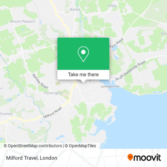 Milford Travel map