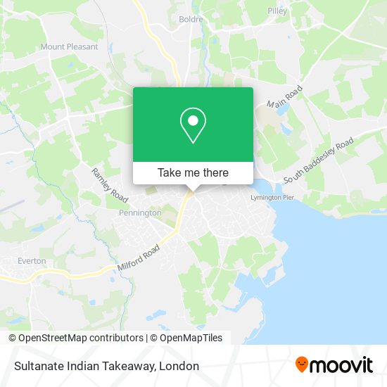 Sultanate Indian Takeaway map
