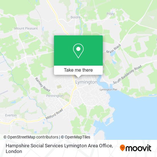 Hampshire Social Services Lymington Area Office map