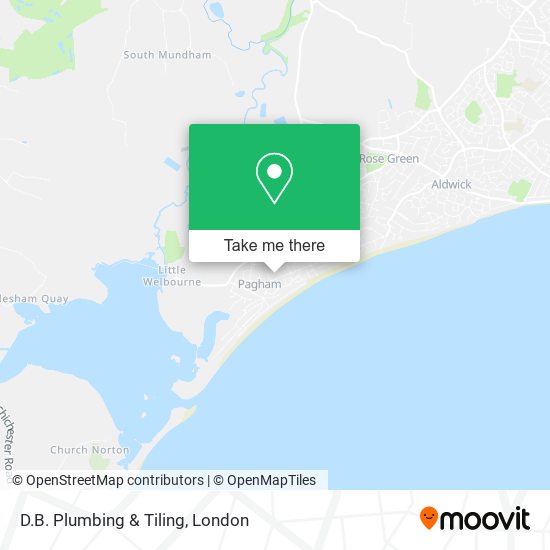 D.B. Plumbing & Tiling map
