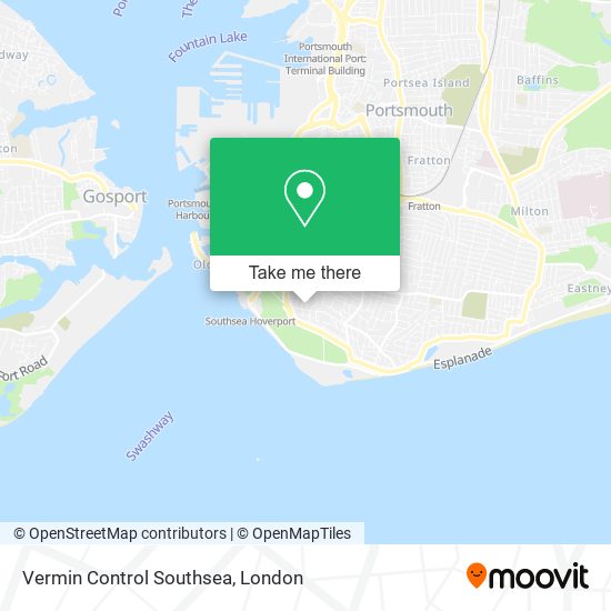 Vermin Control Southsea map