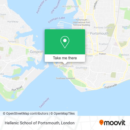 Hellenic School of Portsmouth map