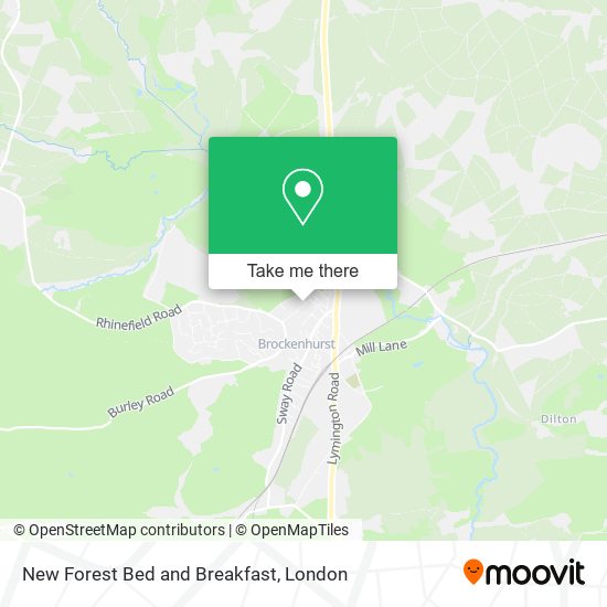 New Forest Bed and Breakfast map