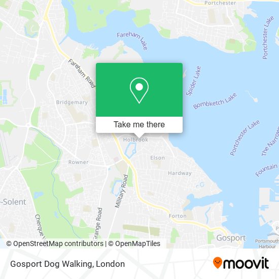 Gosport Dog Walking map
