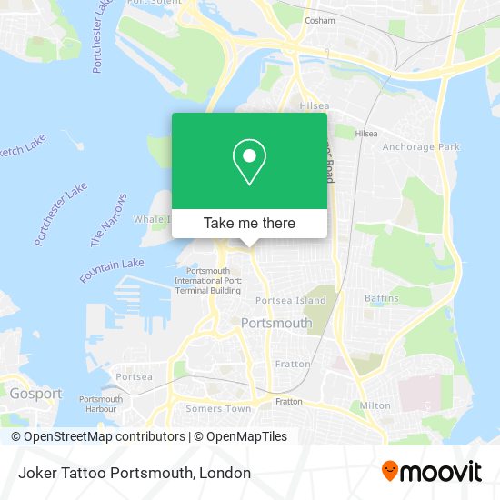 Joker Tattoo Portsmouth map