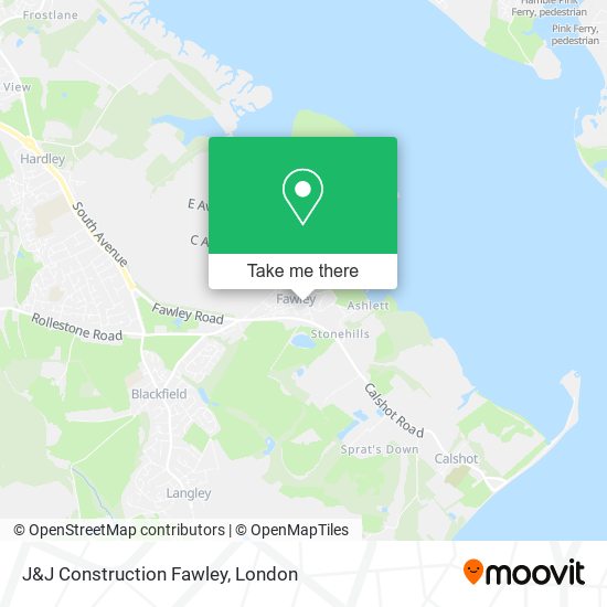 J&J Construction Fawley map