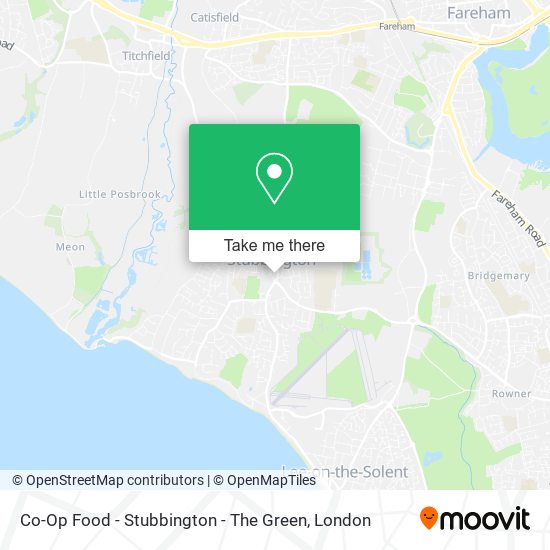 Co-Op Food - Stubbington - The Green map