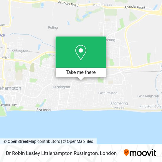 Dr Robin Lesley Littlehampton Rustington map