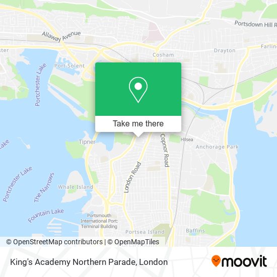 King's Academy Northern Parade map
