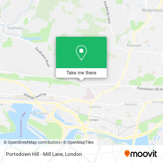 Portsdown Hill - Mill Lane map