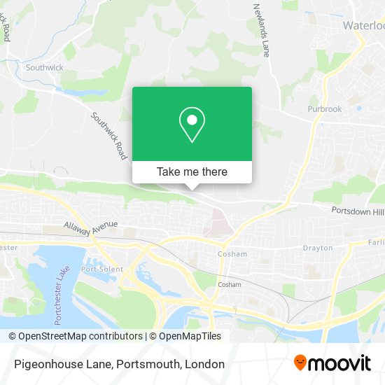 Pigeonhouse Lane, Portsmouth map