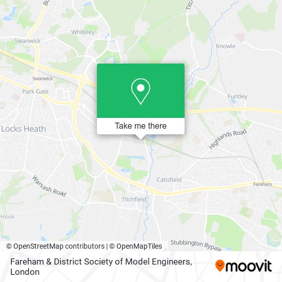 Fareham & District Society of Model Engineers map