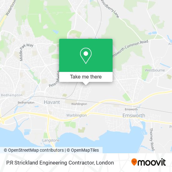 P.R Strickland Engineering Contractor map