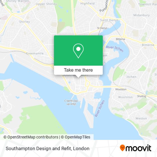 Southampton Design and Refit map