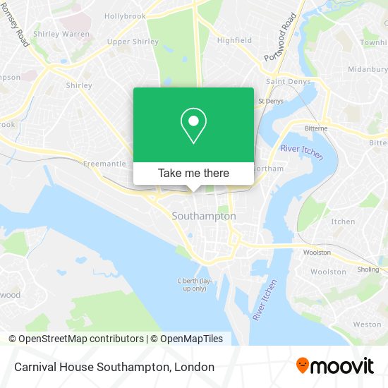 Carnival House Southampton map