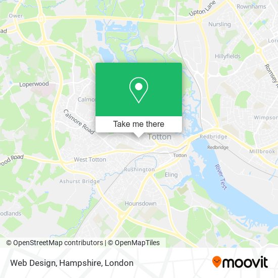 Web Design, Hampshire map