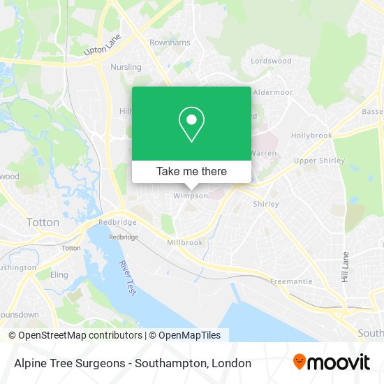 Alpine Tree Surgeons - Southampton map