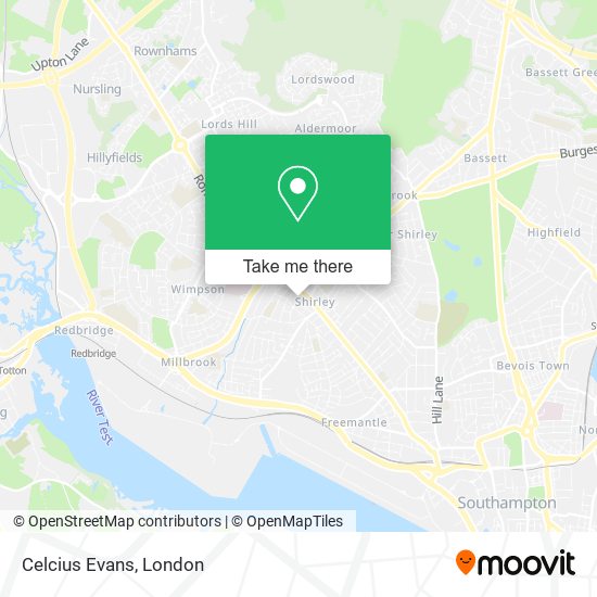 Celcius Evans map