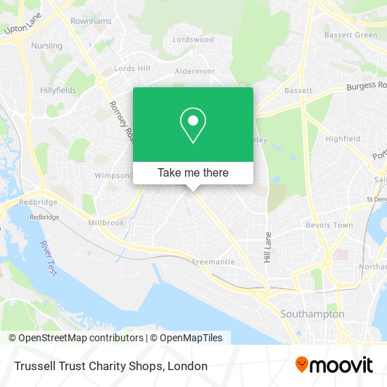 Trussell Trust Charity Shops map